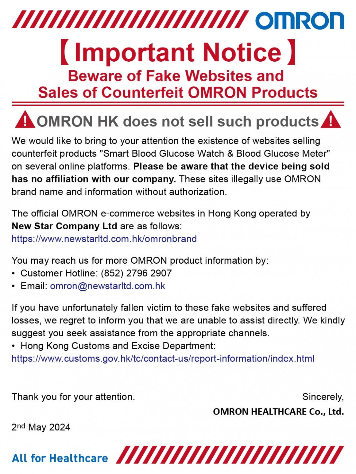 OMRON_Smart Blood Glucose Watch & Blood Glucose Meter_important Notice_1200X1600px_(ENG) R2 OMRON_Smart Blood Glucose Watch & Blood Glucose Meter_important Notice_1200X1600px_(ENG) R2